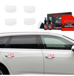 Dørhåndtakbeskyttere Audi A6 (C8) Sedan 2018 - 2023 │ PPF beskyttelsesfolie Gjennomsiktig BodyShield