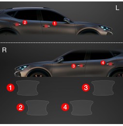 Dørhåndtakbeskyttere Cupra Formentor Facelift 2024 - 2025 │ PPF beskyttelsesfolie Gjennomsiktig BodyShield – bilde 2