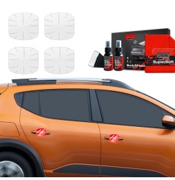 Dørhåndtakbeskyttere Dacia Sandero III 2020 - 2025 │ PPF beskyttelsesfolie Gjennomsiktig BodyShield