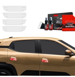 Dørhåndtakbeskyttere Dacia Spring 2024 - 2025 │ PPF beskyttelsesfolie Gjennomsiktig BodyShield