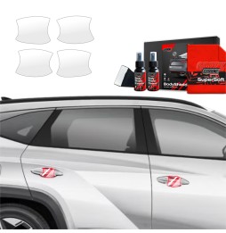 Dørhåndtakbeskyttere do Hyundai Tucson Facelift 2024 - 2025 │ PPF beskyttelsesfolie Gjennomsiktig BodyShield