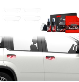 Dørhåndtakbeskyttere Fiat Panda 2020 - 2025 │ PPF beskyttelsesfolie Gjennomsiktig BodyShield