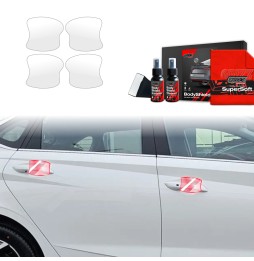 Dørhåndtakbeskyttere Hyundai i20 2023 - 2025 │ PPF beskyttelsesfolie Gjennomsiktig BodyShield