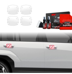 Dørhåndtakbeskyttere Hyundai Santa Fe 2023 - 2025 │ PPF beskyttelsesfolie Gjennomsiktig BodyShield