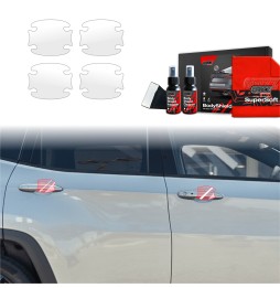 Dørhåndtakbeskyttere Jeep Compass 2020 - 2024 │ PPF beskyttelsesfolie Gjennomsiktig BodyShield