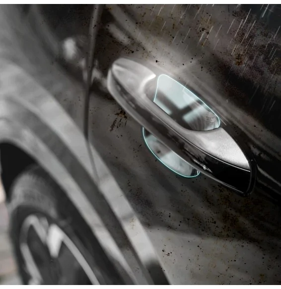 Dørhåndtakbeskyttere Jeep Compass 2020 - 2024 │ PPF beskyttelsesfolie Gjennomsiktig BodyShield – bilde 3