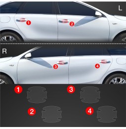 Dørhåndtakbeskyttere Kia Ceed SW 2021 - 2025 │ PPF beskyttelsesfolie Gjennomsiktig BodyShield – bilde 2