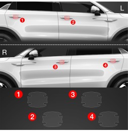 Dørhåndtakbeskyttere Kia Sorento 2023 - 2025 │ PPF beskyttelsesfolie Gjennomsiktig BodyShield – bilde 2