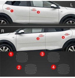 Dørhåndtakbeskyttere Kia Stonic 2020 - 2025 │ PPF beskyttelsesfolie Gjennomsiktig BodyShield – bilde 2
