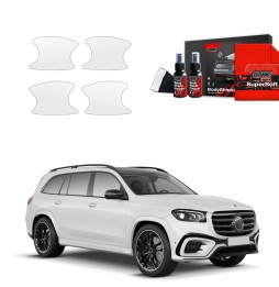 Dørhåndtakbeskyttere Mercedes GLS 450d 2023 - 2025 │ PPF beskyttelsesfolie Gjennomsiktig BodyShield
