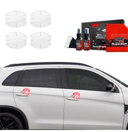 Dørhåndtakbeskyttere Mitsubishi ASX Facelift 2024 - 2025 │ PPF beskyttelsesfolie Gjennomsiktig BodyShield