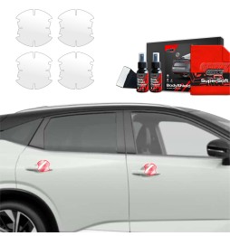 Dørhåndtakbeskyttere Nissan Qashqai 3 Facelift 2024 - 2025 │ PPF beskyttelsesfolie Gjennomsiktig BodyShield