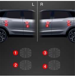 Dørhåndtakbeskyttere Renault Austral 2022 - 2025 │ PPF beskyttelsesfolie Gjennomsiktig BodyShield – bilde 2