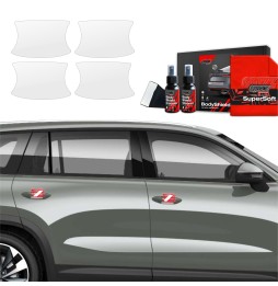 Dørhåndtakbeskyttere Skoda Kodiaq II 2024 - 2025 │ PPF beskyttelsesfolie Gjennomsiktig BodyShield