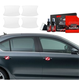Dørhåndtakbeskyttere Skoda Octavia III 2017 - 2020 │ PPF beskyttelsesfolie Gjennomsiktig BodyShield