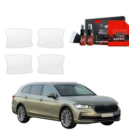 Dørhåndtakbeskyttere Skoda Superb IV 2024 - 2025 │ PPF beskyttelsesfolie Gjennomsiktig BodyShield