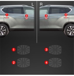 Dørhåndtakbeskyttere SsangYong Rexton 2023 - 2025 │ PPF beskyttelsesfolie Gjennomsiktig BodyShield – bilde 2