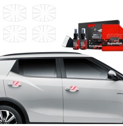 Dørhåndtakbeskyttere SsangYong Tivoli 2023 - 2025 │ PPF beskyttelsesfolie Gjennomsiktig BodyShield