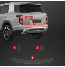 Dørhåndtakbeskyttere SsangYong Torres 2024 - 2025 │ PPF beskyttelsesfolie Gjennomsiktig BodyShield – bilde 2