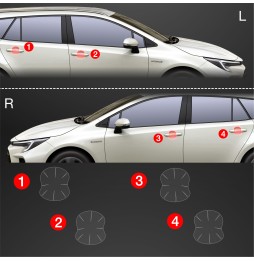 Dørhåndtakbeskyttere Suzuki Swace Facelift 2023 - 2024 │ PPF beskyttelsesfolie Gjennomsiktig BodyShield – bilde 2