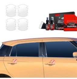 Dørhåndtakbeskyttere Suzuki Swift 2024 - 2025 │ PPF beskyttelsesfolie Gjennomsiktig BodyShield