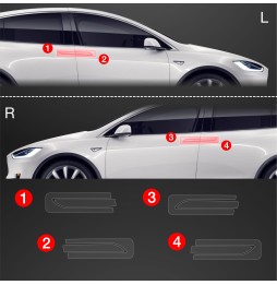 Dørhåndtakbeskyttere Tesla Model X 2021 - 2025 │ PPF beskyttelsesfolie Gjennomsiktig BodyShield – bilde 2
