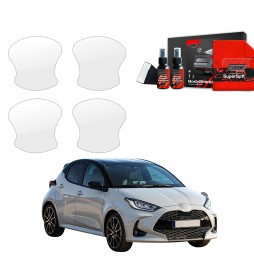 Dørhåndtakbeskyttere Toyota Yaris HEV 2020 - 2025 │ PPF beskyttelsesfolie Gjennomsiktig BodyShield