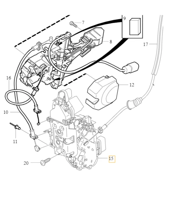 Dørlås Volvo Genuine® C70 S40 S80 V50 V70 XC60 XC70 │ venstre foran (keyless)