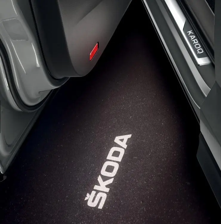 Dørlys LED-projektor Skoda - sett 2 stk.