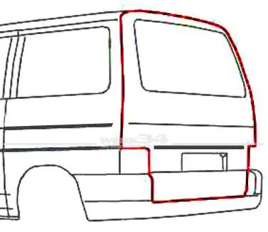 Dørpakning bakluke VW T4 / Renault Trafic 2001-> / Opel VIvaro 2001-2019 – bilde 4