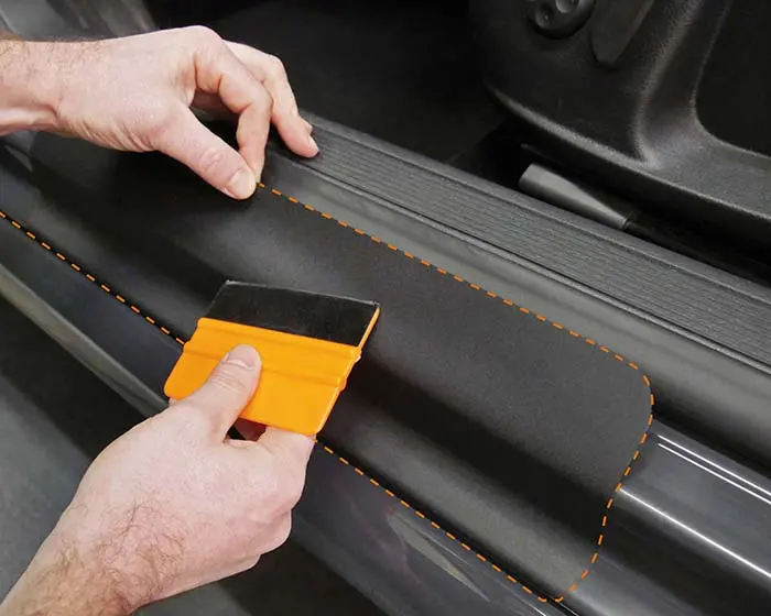 Dørterskel beskyttelse Paint Protection Film Door Sill | PPF Beskyttelsesfolie i dørterskel - Black – bilde 2