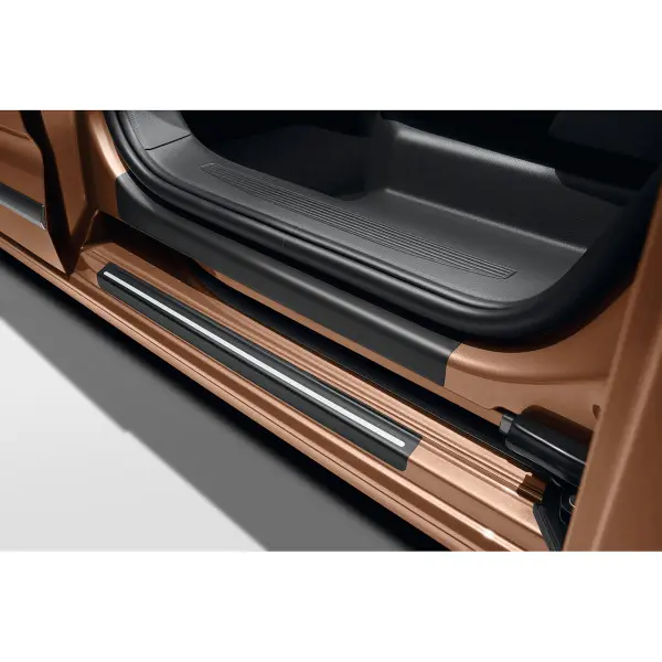 Dørterskelbeskyttere VW Caddy 5 (SB) 2021 -> | Genuine® PPF Beskyttelsesfolie i dørterskel - Black / Silver – bilde 2