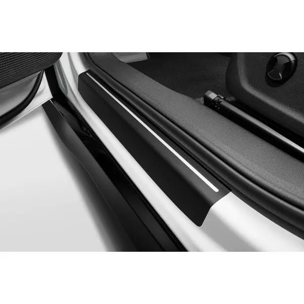 Dørterskelbeskyttere VW ID.7 2023 -> | Genuine® PPF Beskyttelsesfolie i dørterskel - Black / Silver
