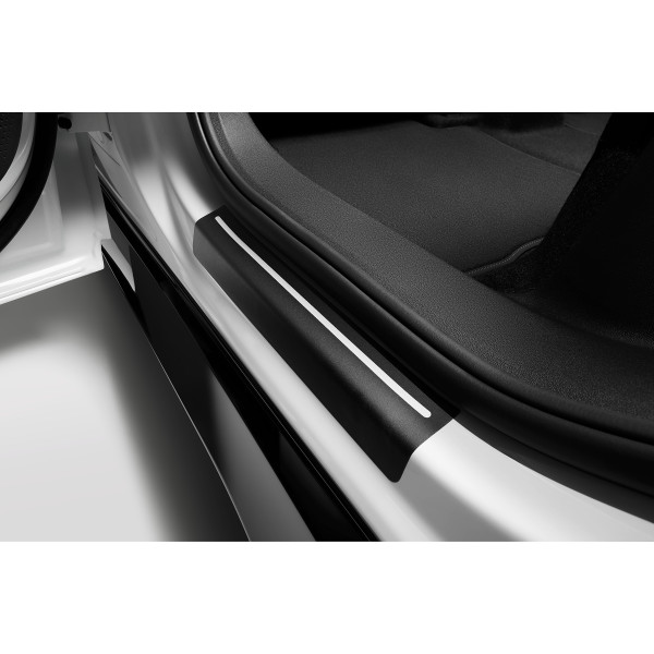 Dørterskelbeskyttere VW ID.7 2023 -> | Genuine® PPF Beskyttelsesfolie i dørterskel - Black / Silver – bilde 2