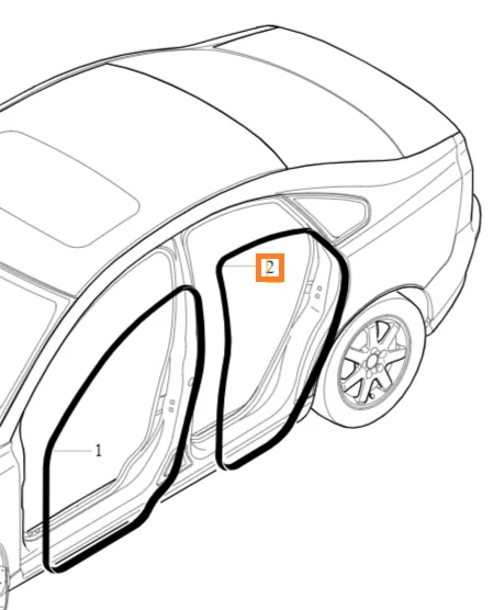 Dørtetning bak Volvo Genuine® S40