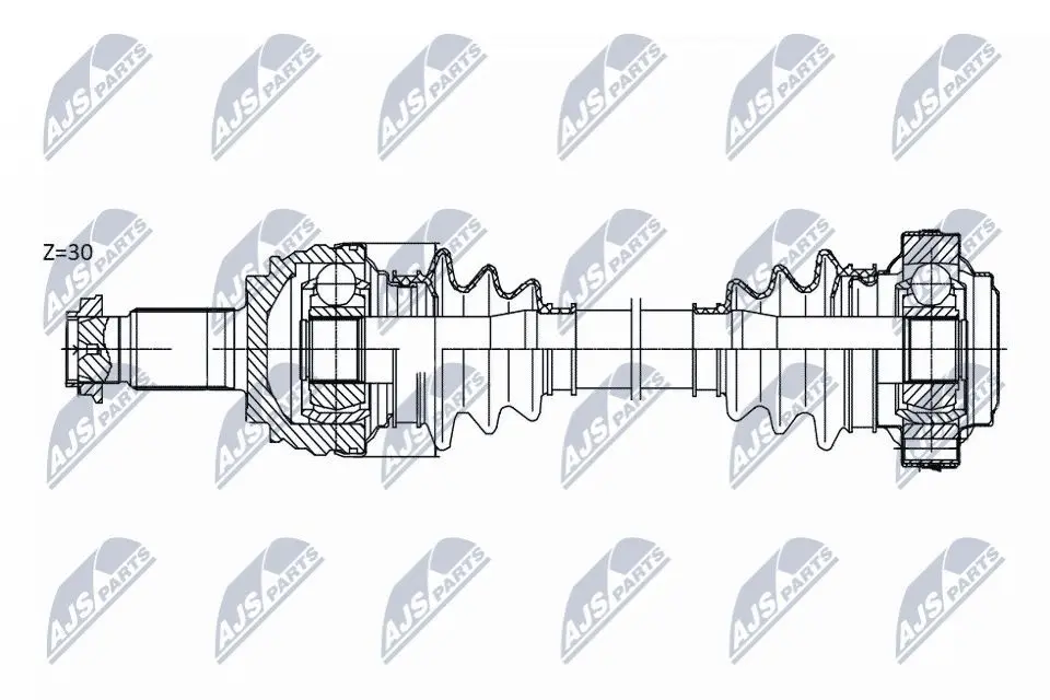 Drivaksel BMW 5 (E60/E61) 2003 - 2010 │ bakaksel - NTY Drive shaft – bilde 2