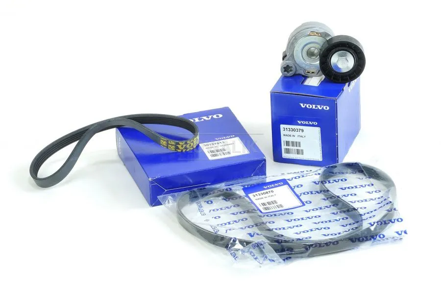 Drivreimstrammer med drivreim Volvo Genuine® S60 S80 V60 V70 XC60 XC70 2007-2018 │ diesel D3/D4/D5 (sett)