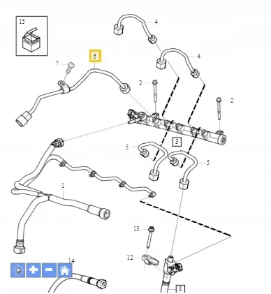 Drivstoffrør Volvo Genuine® S60 S80 S90 V40 V60 V70 V90 XC40 XC60 XC70 XC90 2014-2021 │ diesel 2.0 D4204TX – bilde 2