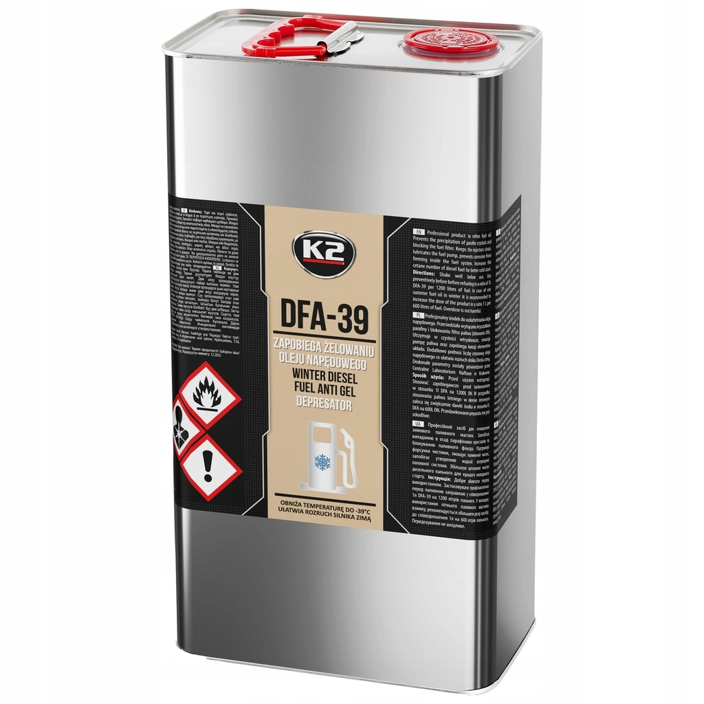 Drivstofftilsetning K2 DFA-39 Depresator │ Protect your diesel from freezing -39°C - 5L