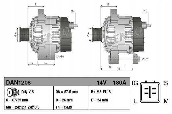 Dynamo Toyota Land Cruiser J200 │ Genuine® Denso 180A Image 3