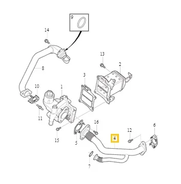 EGR-rør Volvo Genuine® S90 V90 XC60 XC90 │ 2.0D – bilde 2