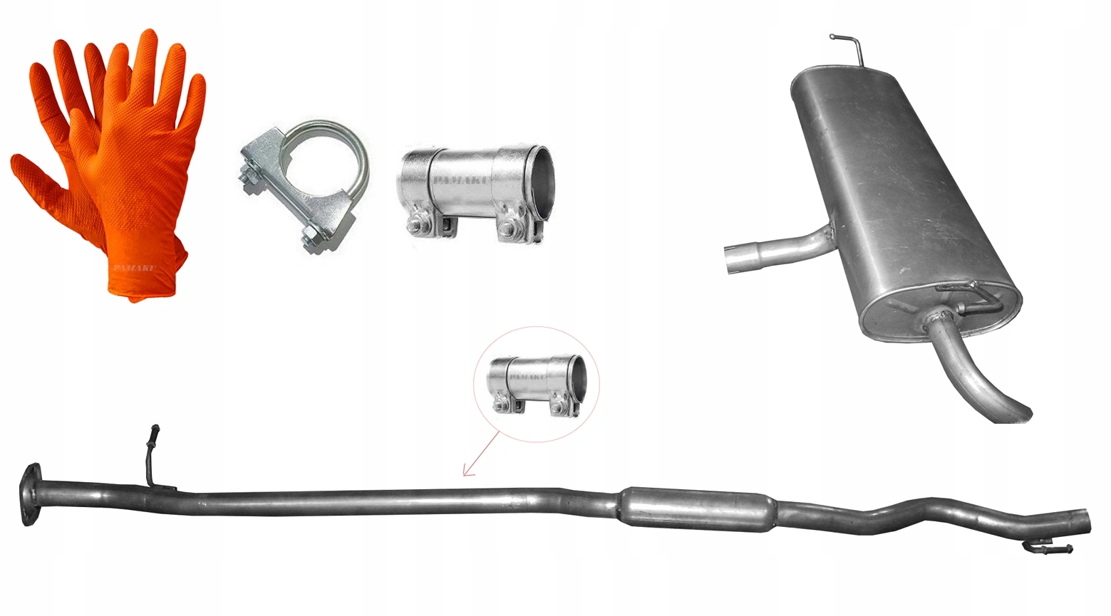 Eksosanlegg Nissan Qashqai+2 2007-2014 │ 2.0i 16V Bensin - Exhaust kit