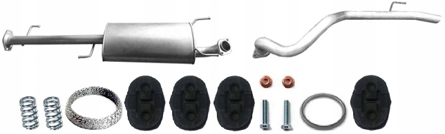 Eksosanlegg Toyota Land Cruiser J120 3.0 D-4D (1KD-FTV) 2002 -2009 │ Komplett Exhaust kit Image 1