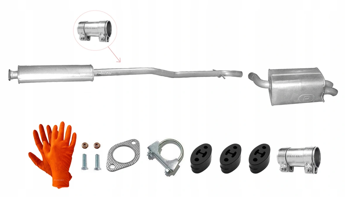 Eksosanlegg Volvo XC90 I 2002 - 2016 │  2.4 TD - 163HK - Komplett Exhaust Kit