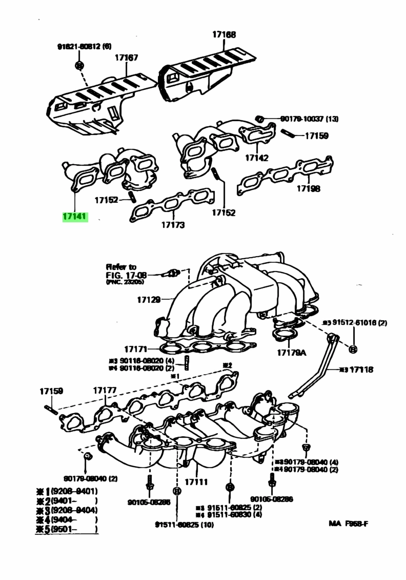 Eksosmanifold Toyota Land Cruiser J80 / J100 1995 - 2007 │  4.2L diesel 1HDFT / 1HDFTE Genuine® Exhaust manifold – bilde 5