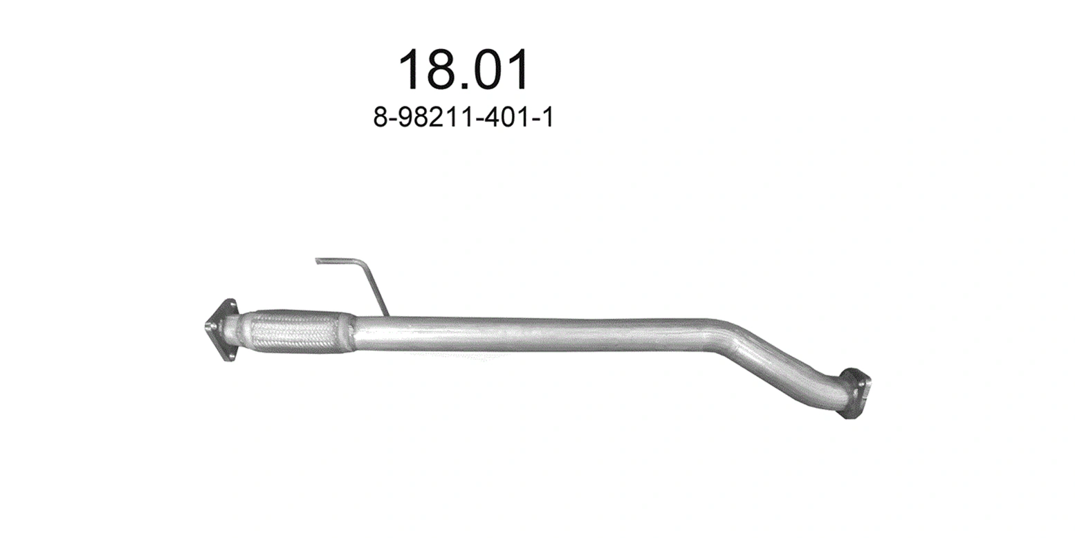 Eksosrør midtre Isuzu D-Max II 2.5 CRDI 2012 - 2019 │ Exhaust kit – bilde 2