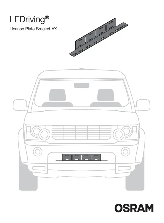 Ekstralysholder Nummerskilt Osram Ledriving Skiltbrakett AX │ Skiltbrakett for ekstralys – bilde 5