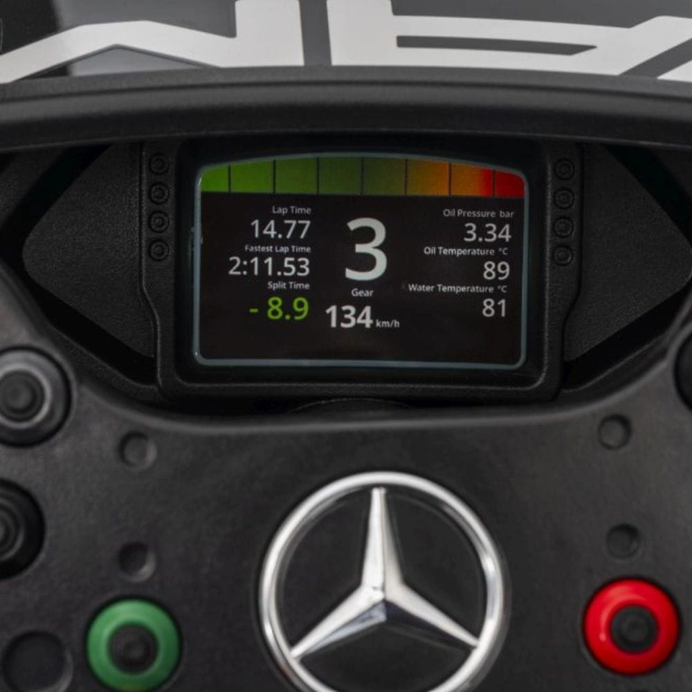 Elbil for barn Mercedes-AMG GT3 │ Hvit – 12V, 2x45W, EVA hjul, fjernkontroll 2.4G – bilde 11