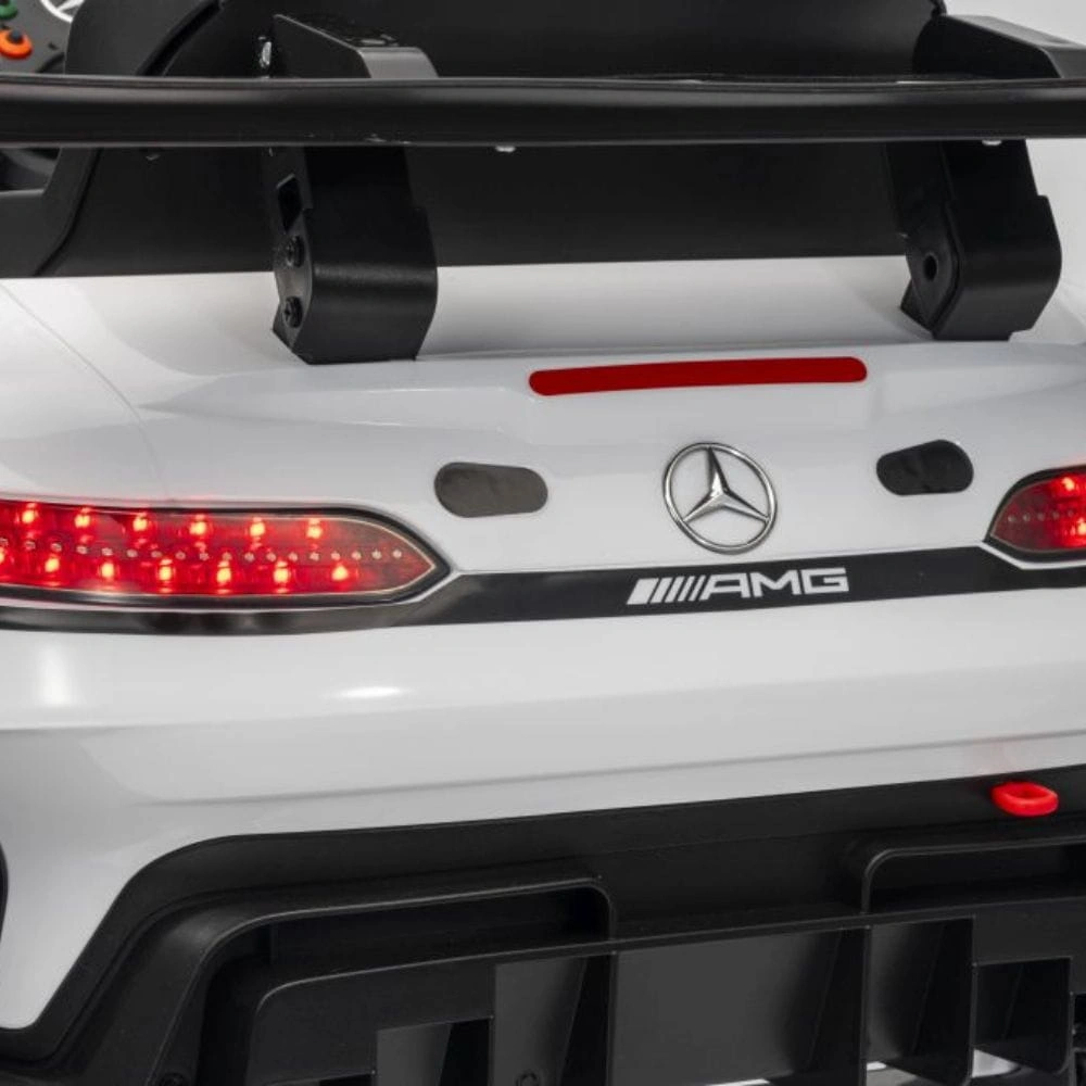 Elbil for barn Mercedes-AMG GT3 │ Hvit – 12V, 2x45W, EVA hjul, fjernkontroll 2.4G – bilde 18