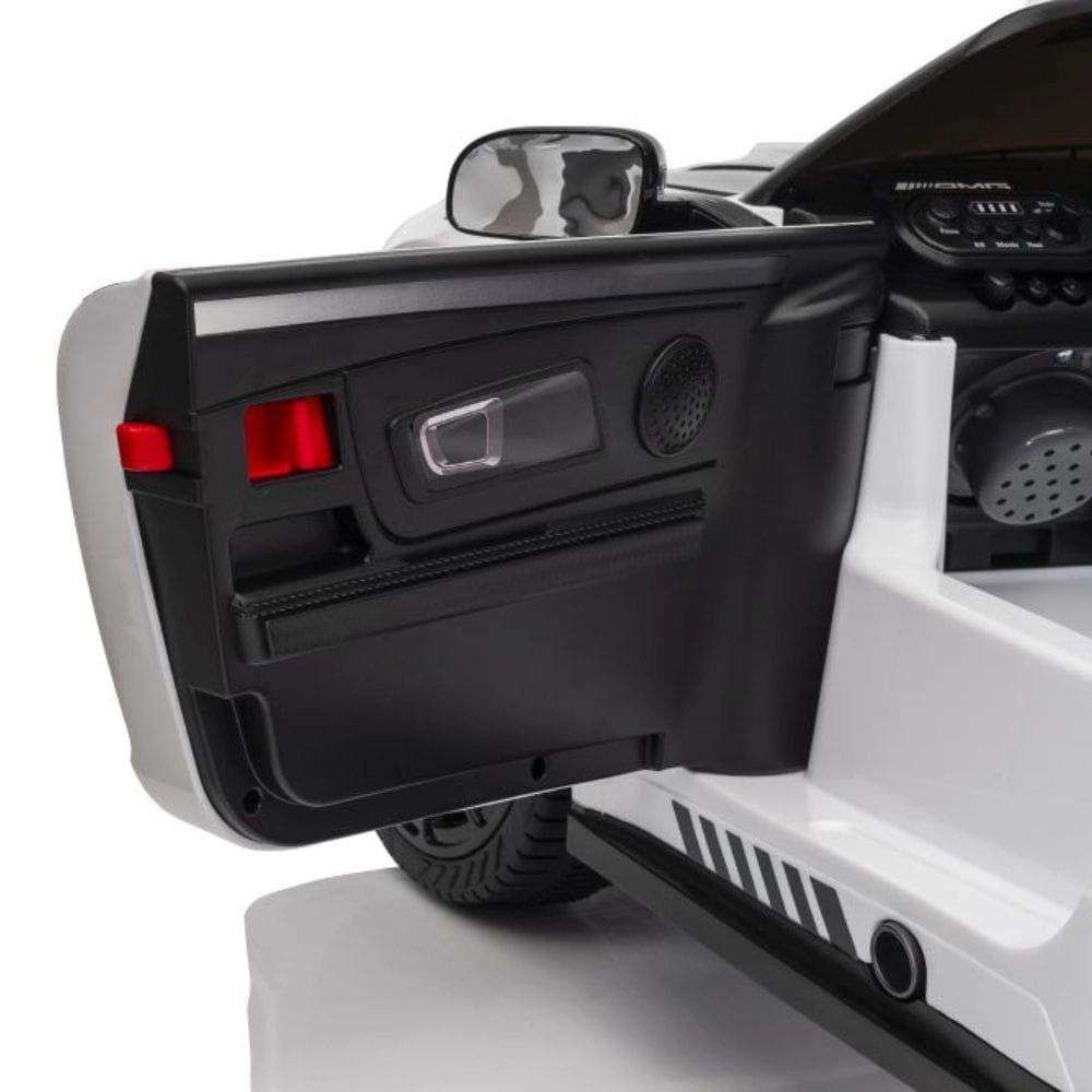 Elbil for barn Mercedes-AMG GT3 │ Hvit – 12V, 2x45W, EVA hjul, fjernkontroll 2.4G – bilde 9